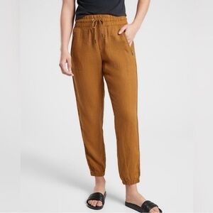 Athleta Cabo Linen Jogger Pants